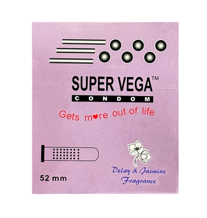 INNO SuperVega Jasmine Condoms 3pcs Delay & Jasmine Fragnance