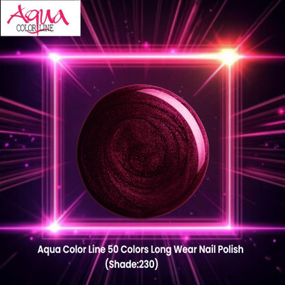 Aqua Color Line 50 Colors Long Wear Nail Polish (Shade:230)