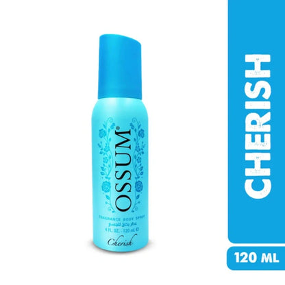 Ossum Cherish Body Spray for Women 120ml - Long Lasting Soft Floral Sweet Fragrance Deodorant Perfume Body Mist for Daily Use