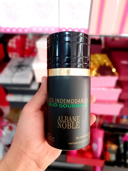 Les Indemodables Oud Gourmand All Over Body Spray by Albane Noble 250ml Long-Lasting Rich & Exotic Fragrance