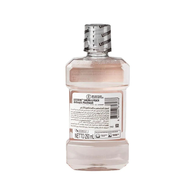 Listerine Sakura & Peach Antiseptic Mouthwash 250ml Fresh Breath & Germ Protection