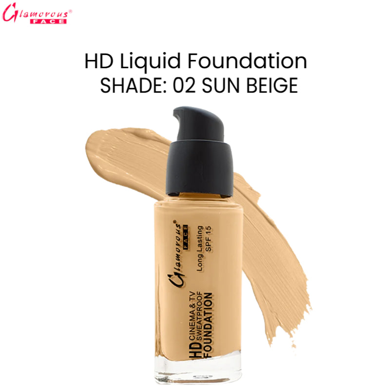 Glamorous Face HD Liquid Foundation (02A Beige)