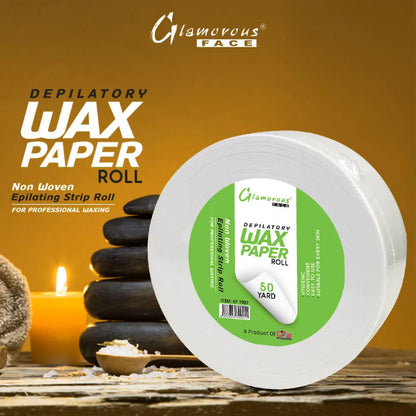 Glamorous Face Depilatory Wax Paper Roll (50 Yard)