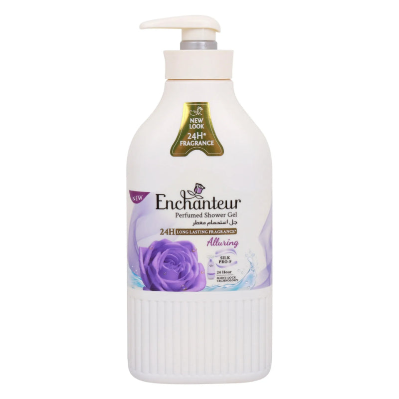 Enchanteur Alluring Perfumed Shower Gel 550ml – 24H Long Lasting Fragrance Body Wash New Look for Soft, Smooth & Fragrant Ski
