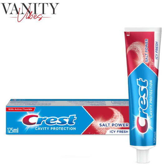 Crest Salt Powder Icy Fresh Toothpaste 125ml Deep Cleaning & Fresh Breath
