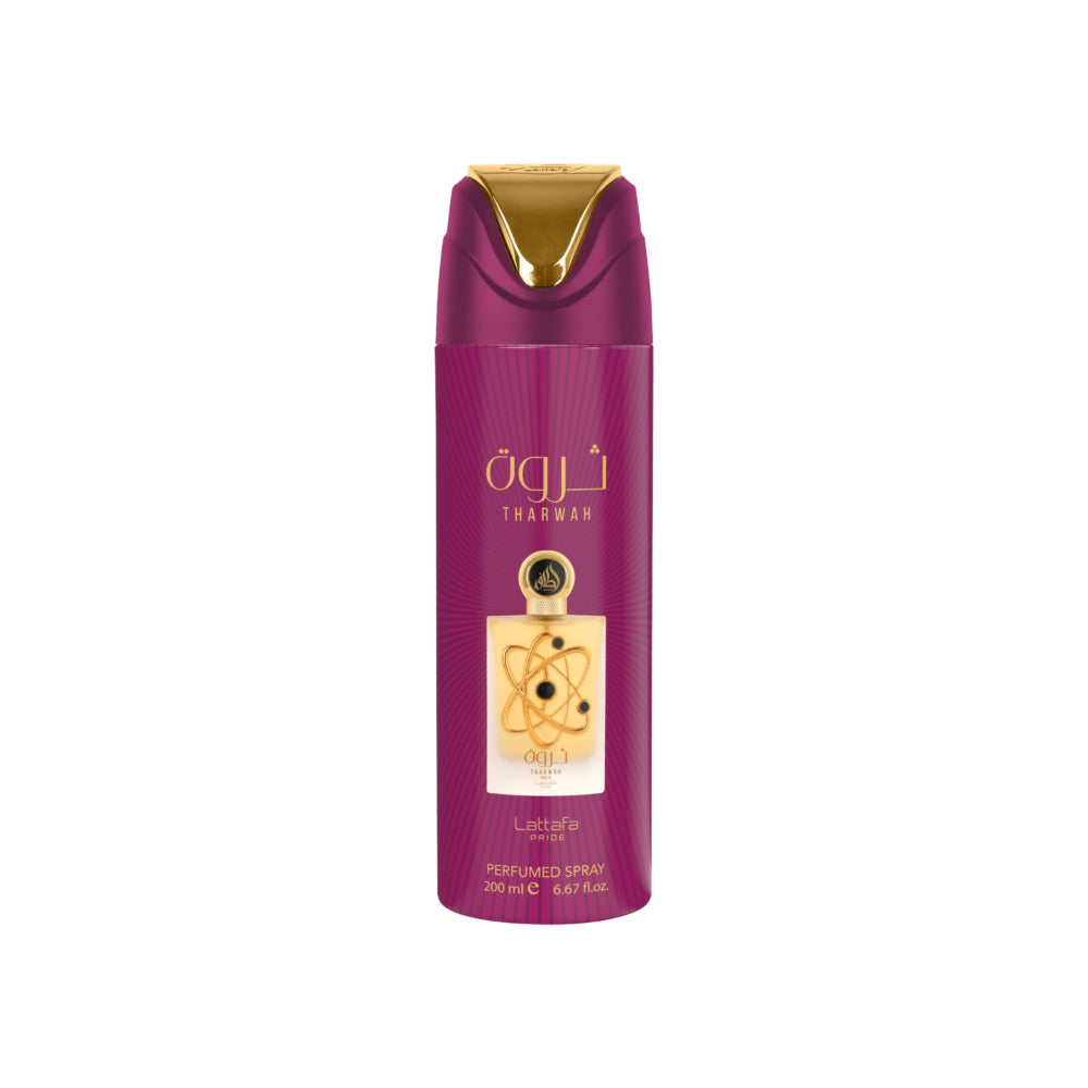 Lattafa Pride Tharwah Perfumed Spray 200ml – Long Lasting Luxury Fresh Oriental Fragrance Body Spray for Men & Women
