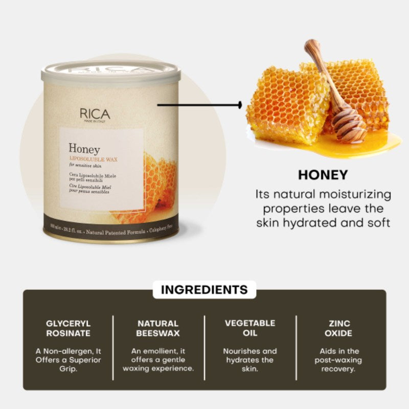 RICA Honey Liposoluble Wax For Sensitive Skin 800ml