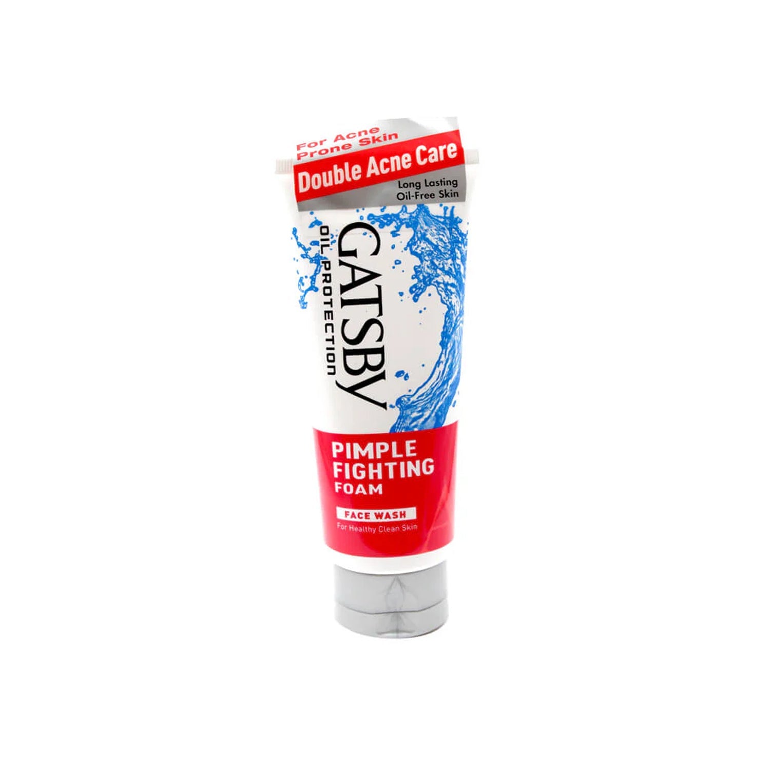 Gatsby Pimple Fighting Foam Face Wash 120g - Deep Cleansing Anti Acne Oil Control Face Wash for Men Fresh Clear & Healthy Ski