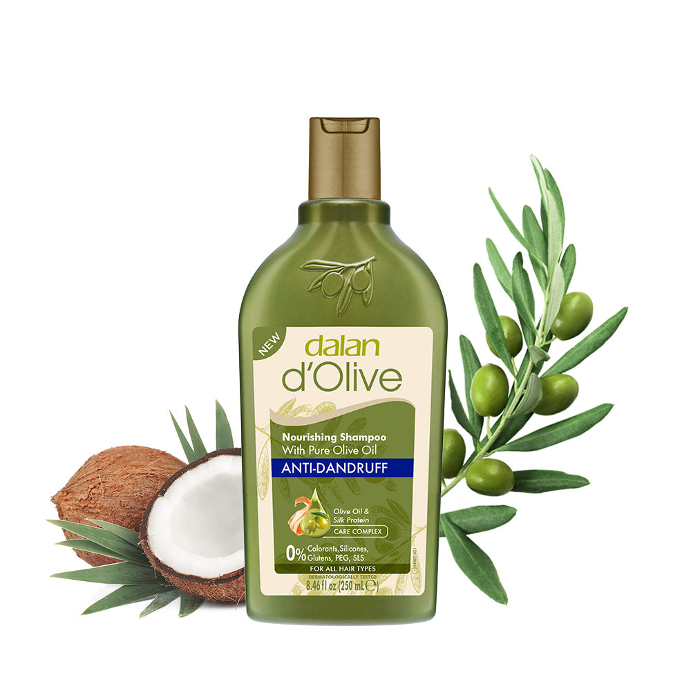 Dalan d'Olive Nourishing Anti-Dandruff Shampoo with Pure Olive Oil & Silk Protein 250ml