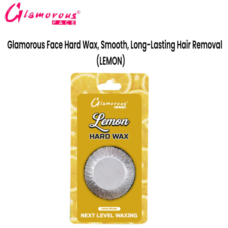 Glamorous Face Hard Wax, Smooth, Long-Lasting Hair Removal (Lemon)