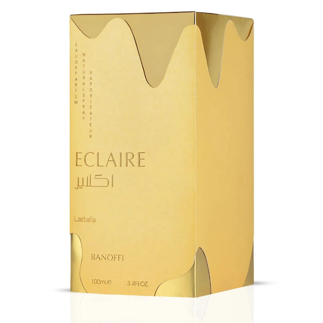 Lattafa Eclaire Banoffi Eau de Parfum 100ml - Long Lasting Sweet Gourmand Unisex Arabic Fragrance for Men & Women