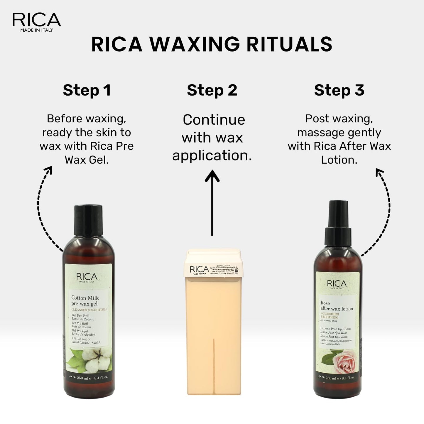 Rica Argan Oil Normal Skin Roll On Wax Refill - 100 ML