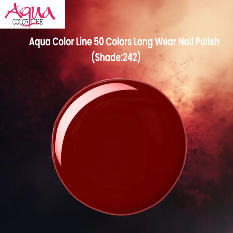 Aqua Color Line 50 Colors Long Wear Nail Polish (Shade:242)