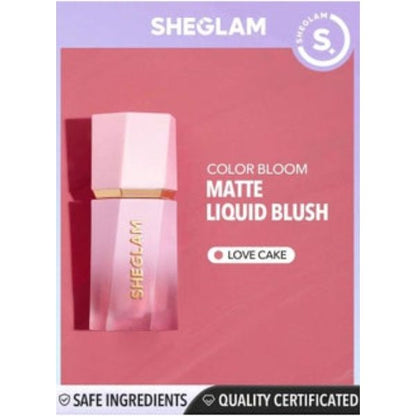 She Glam Sheglam Color Bloom Liquid Blush in Shade Love Cake 5.2 ml Natural Flush & Long-Lasting Glow