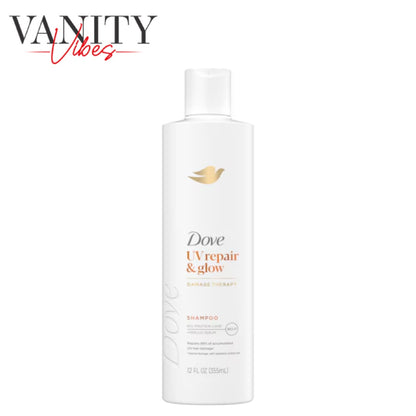 Dove Damage Therapy UV Repair & Glow Shampoo with Bio-Protein Care & Ferulic Acid Serum 355ml (USA)