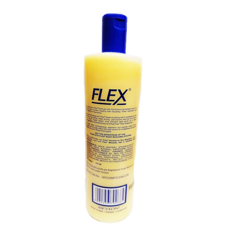 Revlon Flex with Panthenol Body Building Protein Shampoo Normal to Dry Hair 592ml - Volumizing & Strengthening Hair Care for 