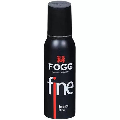 FOGG Fine Brazilian Burst Body Spray 120ml - Long Lasting Fresh Masculine Fragrance Deodorant Spray for Men Daily Wear