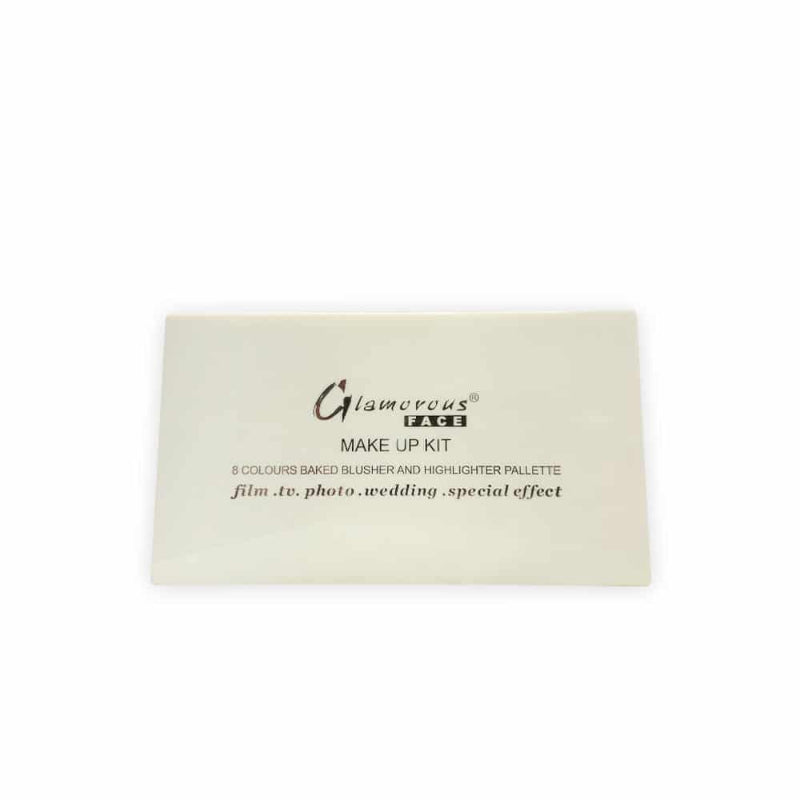 Glamorous Face 8 Colour Teracotta Blush & Shimmer Highlighter Kit (Group A)