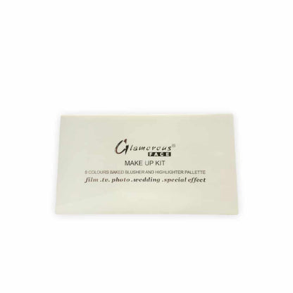 Glamorous Face 8 Colour Teracotta Blush & Shimmer Highlighter Kit (Group A)