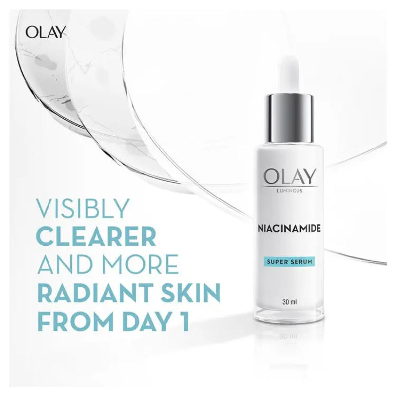 Olay Luminous 99% Pure Niacinamide Super Serum 30ml – Brightens Skin, Boosts Glow & Evens Skin Tone