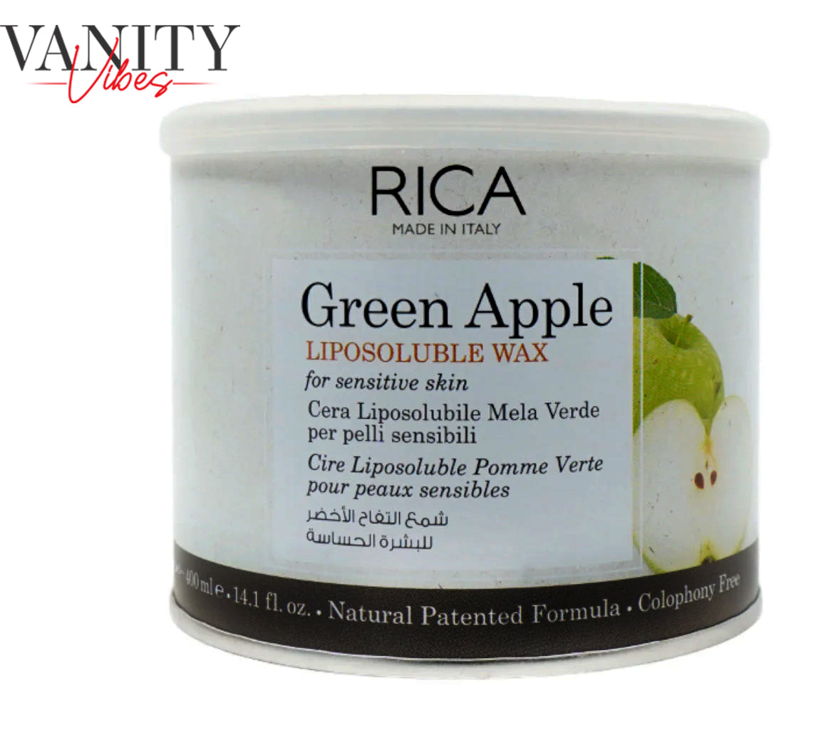 RICA Green Apple Liposoluble Wax For Sensitive Skin 400ml
