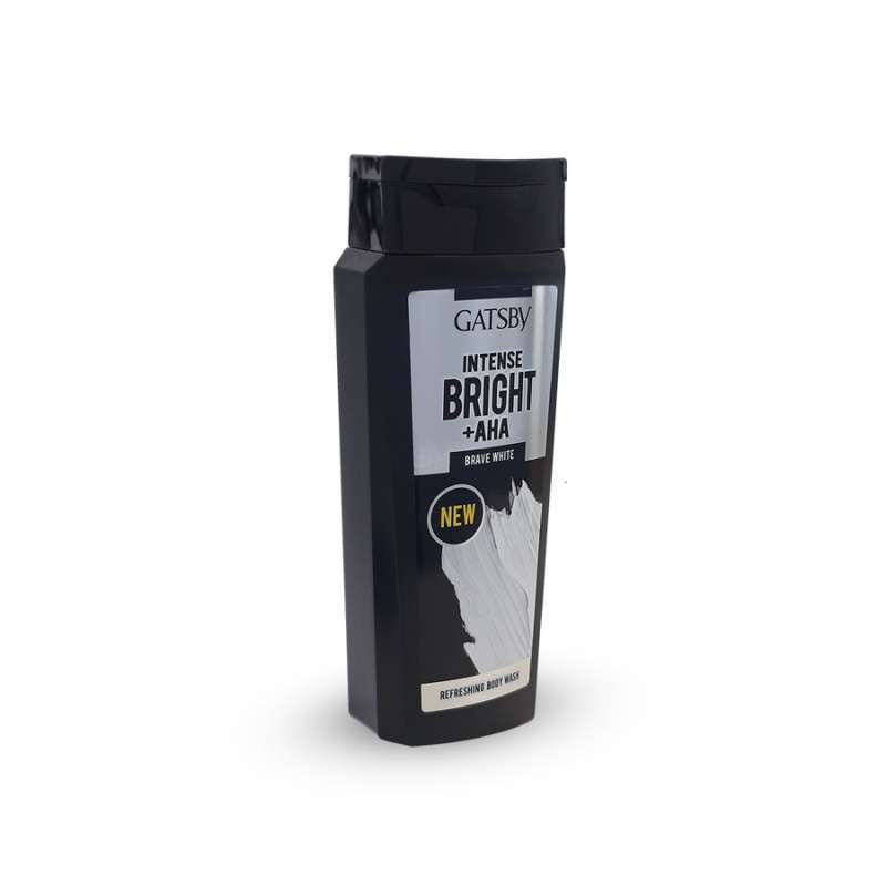 Gatsby Intense Bright Refreshing Brave White Body Wash 250ml - Deep Cleansing Shower Gel for Bright Skin, Long Lasting Fresh 