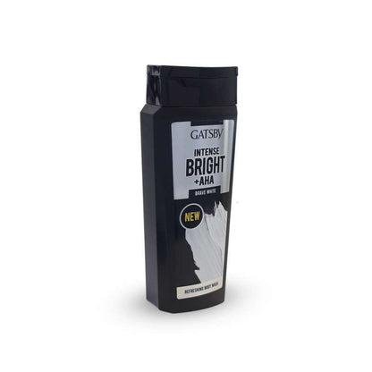 Gatsby Intense Bright Refreshing Brave White Body Wash 250ml - Deep Cleansing Shower Gel for Bright Skin, Long Lasting Fresh 