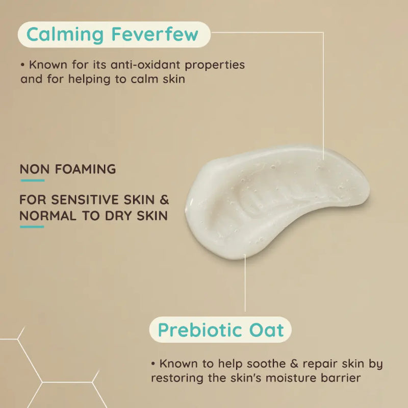 Aveeno Calm + Restore Gentle Nourishing Oat Face Cleanser 200ml Soothing & Hydrating Skin Care