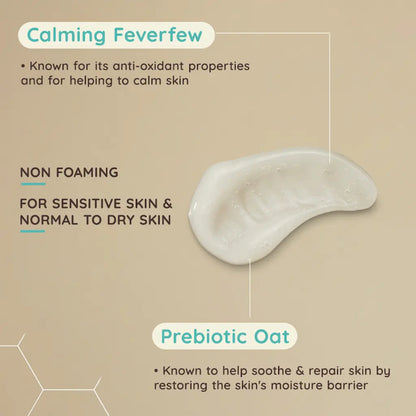 Aveeno Calm + Restore Gentle Nourishing Oat Face Cleanser 200ml Soothing & Hydrating Skin Care