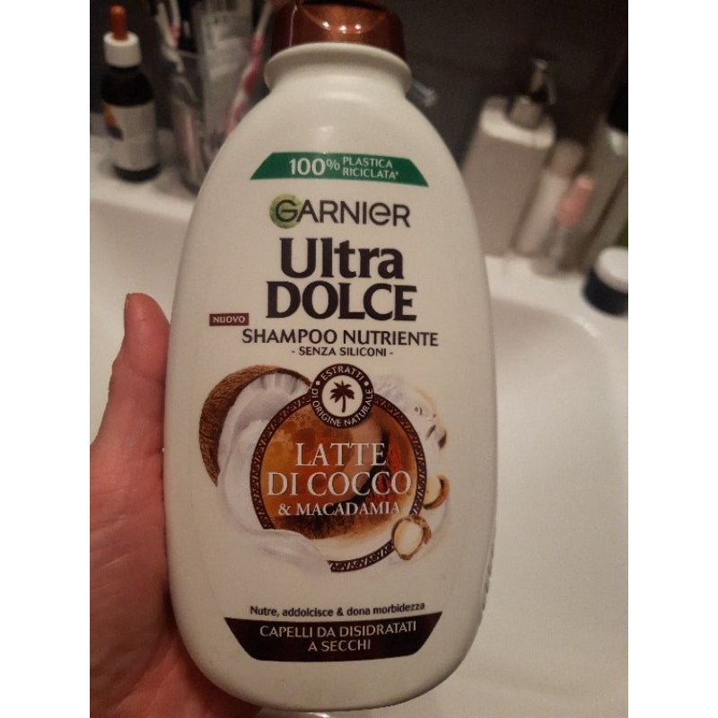 Garnier Ultra Dolce Shampoo Nutriente Latte di Cocco & Macadamia 300ml Nourishing & Hydrating Hair Care