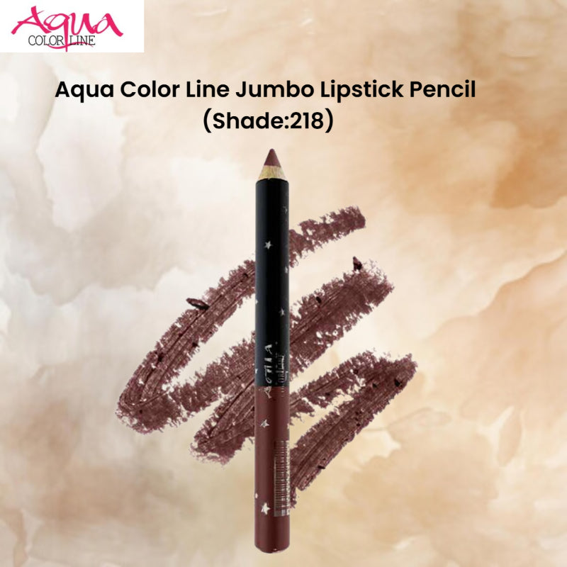 Aqua Color Line Jumbo Lipstick Pencil (Shade:218)