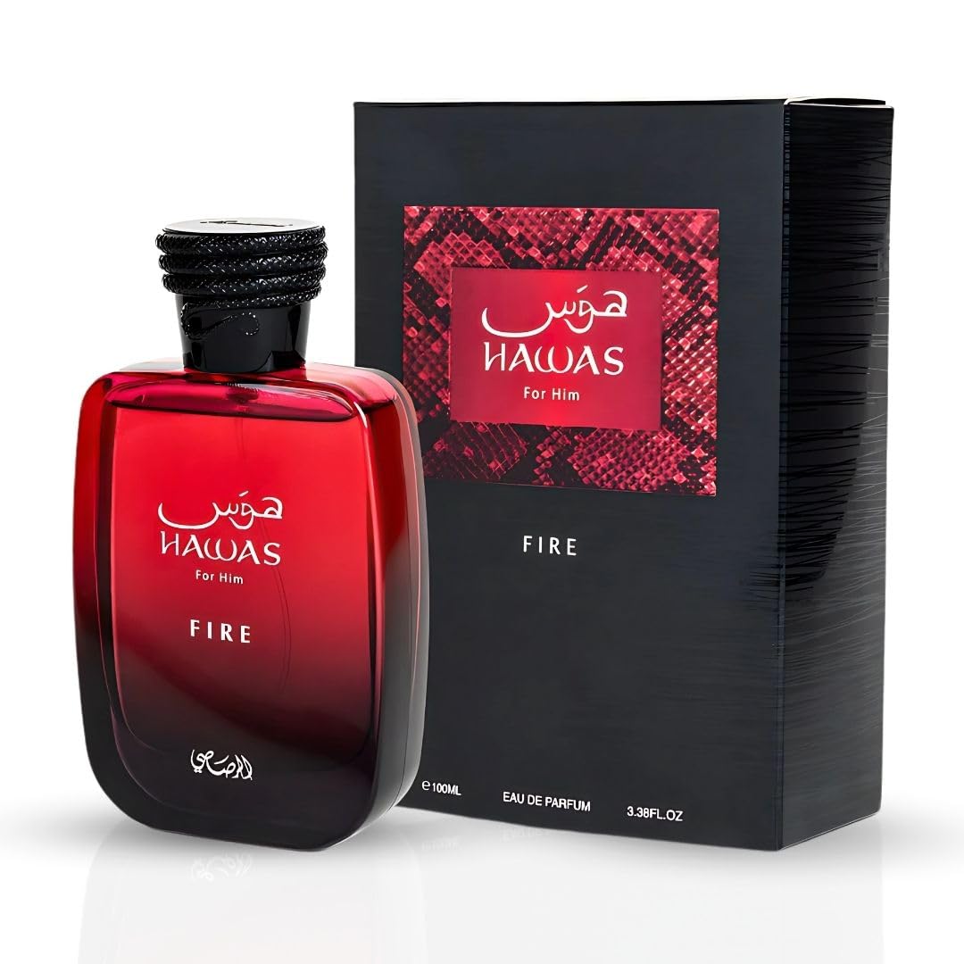 Rasasi Hawas Fire Eau de Parfum Spray for Men 100ml Long-Lasting Spicy & Masculine Fragrance