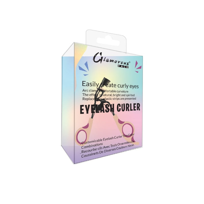 Glamorous Face Pro Lash Curler With Silicone Rubber (purple&pink)