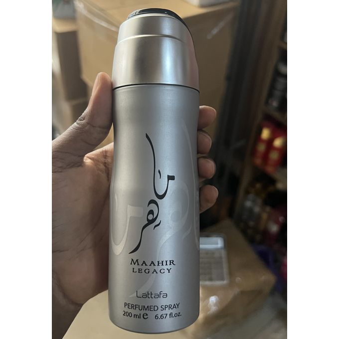 Lattafa Maahir Legacy Perfumed Body Spray 200 ml Long-Lasting Freshness & Luxurious Scent