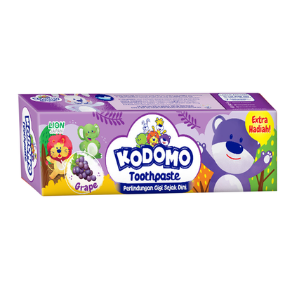 Kodomo Lion Japan Grape Toothpaste 45g Extra Gift Gentle Cavity Protection for Kids