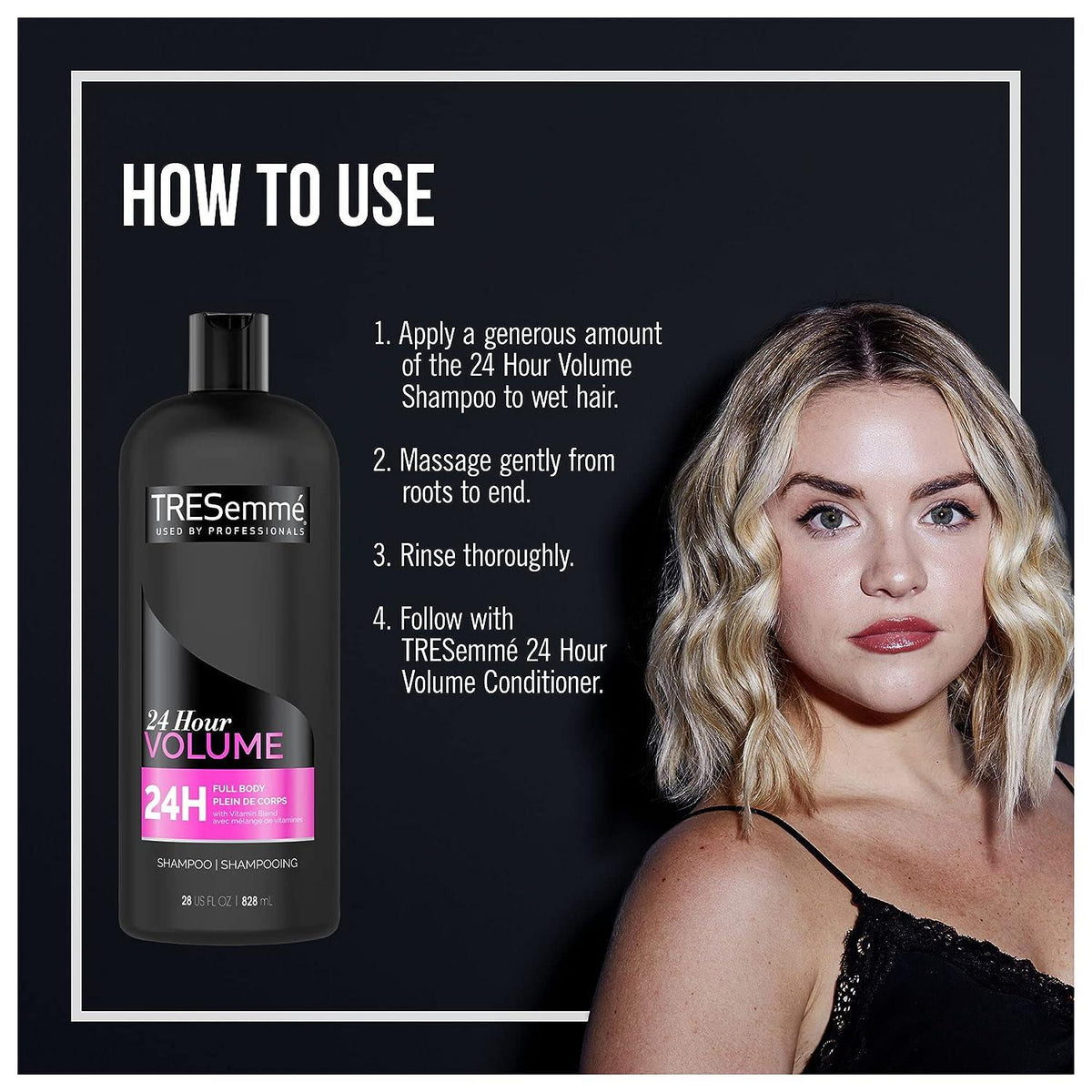 TRESEMME 24 HOUR VOLUME SHAMPOO FOR FINE HAIR 828ml