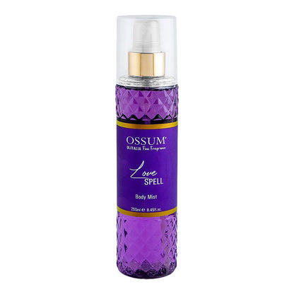Ossum Love Spell Body Mist 250ml Long-Lasting Sweet & Romantic Fragrance