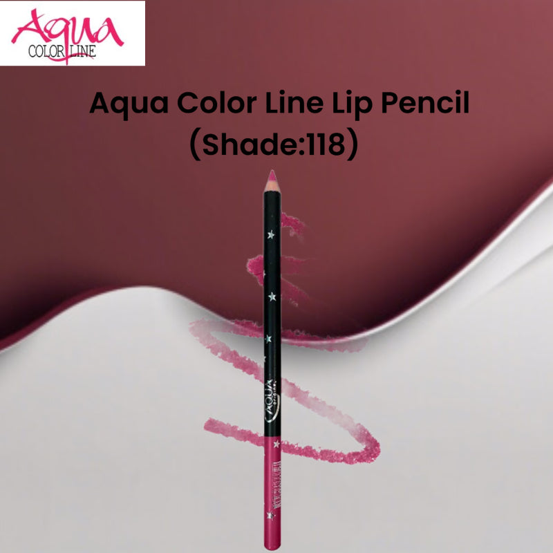 Aqua Color Line Lip Pencil (Shade:118)