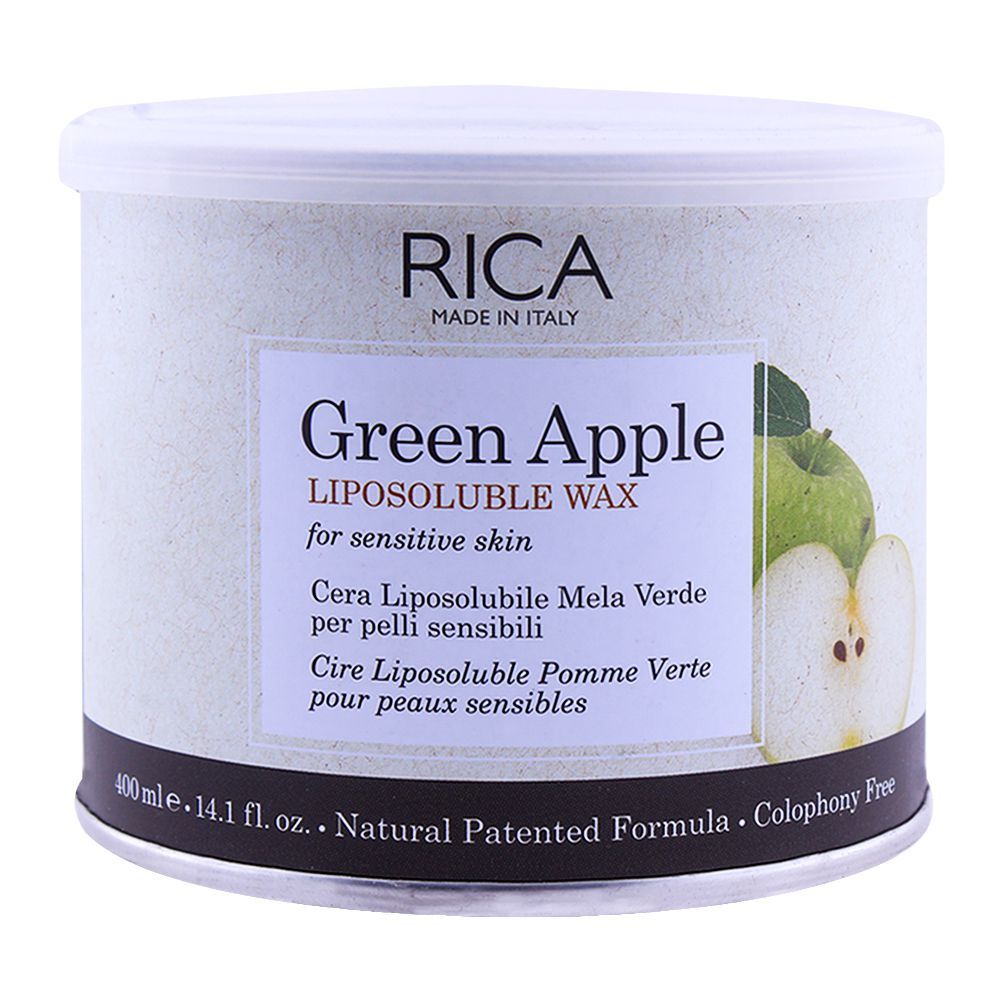 RICA Green Apple Liposoluble Wax For Sensitive Skin 400ml