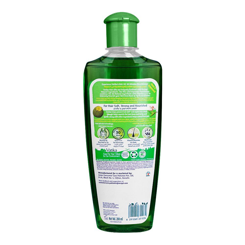Vatika Naturals Hair Fall Control Cactus Enriched Hair Oil 200ml