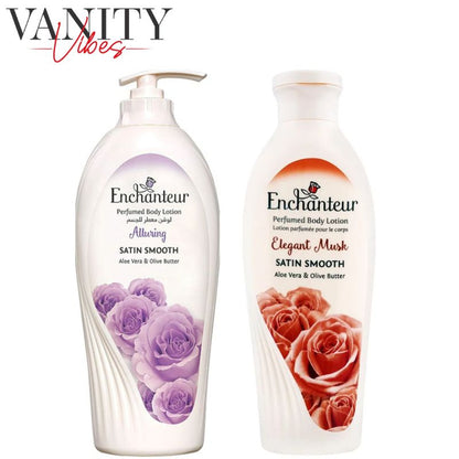 Enchanteur Alluring Perfumed Body Lotion 500ml + Enchanteur Elegant Musk Perfumed Body Lotion 250ml (Pack Of 2)