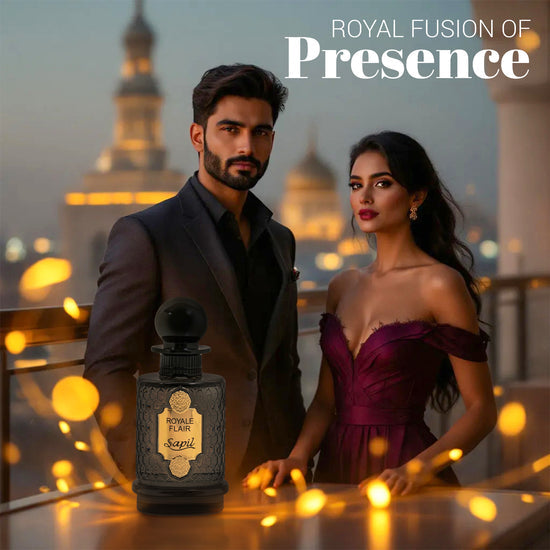 Sapil Royale Flair Eau de Parfum for Men & Women 100ml - Long Lasting Luxury Floral Woody Fragrance Perfume with Elegant Unis