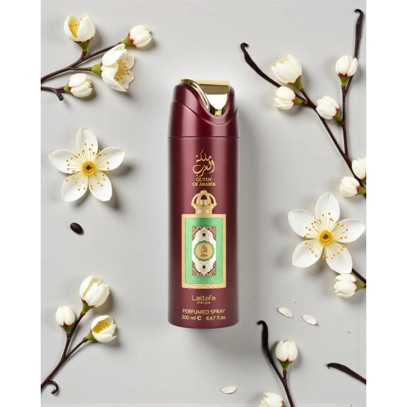 Lattafa Pride Queen Of Arabia Perfumed Spray 200ml - Long Lasting Luxury Floral Oriental Fragrance Body Spray for Women