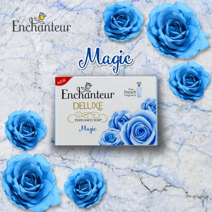 Enchanteur Magic Deluxe Perfumed Soap 90g - Long Lasting Floral Fragrance Beauty Soap for Soft, Smooth & Fresh Skin Daily Use