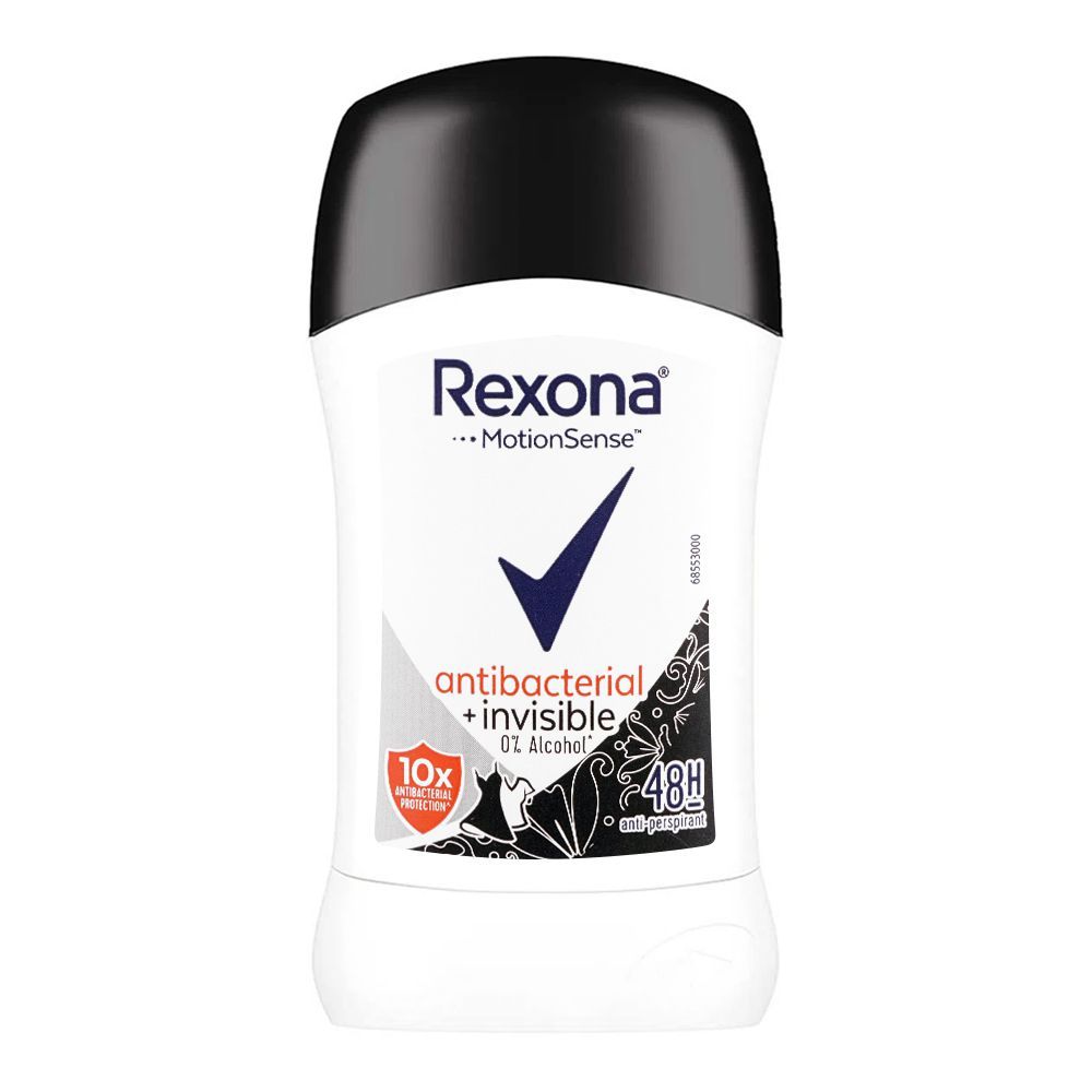 Rexona Women Antibacterial + Invisible Antiperspirant Deodorant Stick 40g