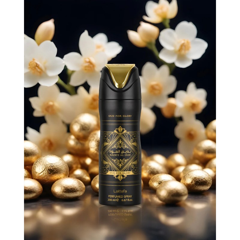Lattafa Badee Al Oud For Glory Body Spray 200 ml Long-Lasting Freshness & Intense Oud Fragrance
