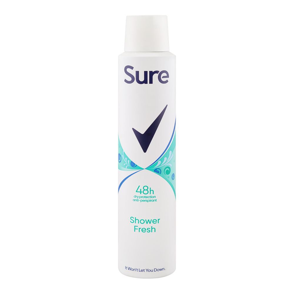 Sure Women Shower Fresh 48H Antiperspirant Deodorant Spray 200ml Long-Lasting Freshness & Odor Protection
