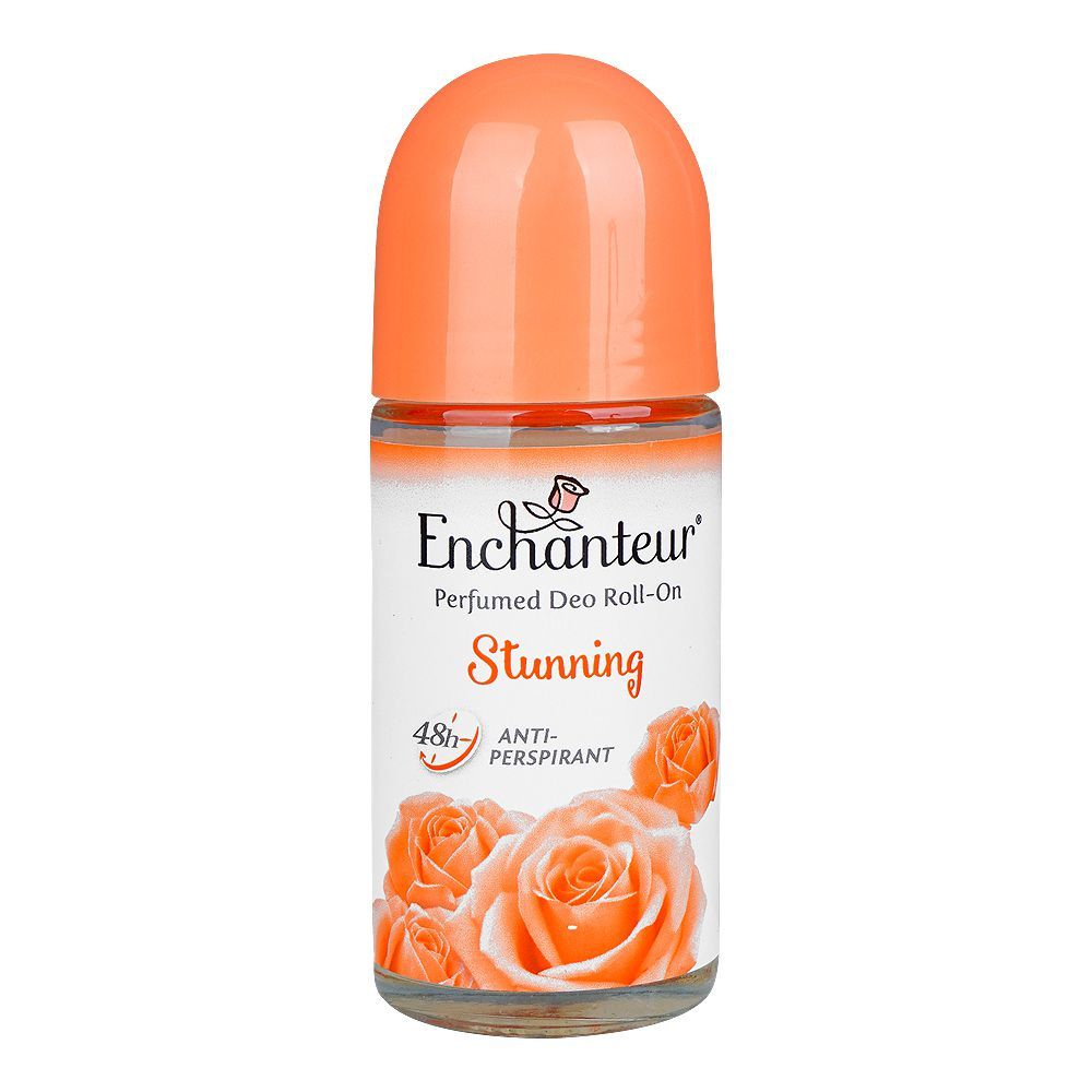 Enchanteur Stunning Roll-On Deodorant 50ml – Long Lasting Floral Fragrance Anti-Perspirant for Women Freshness & Odor Protect