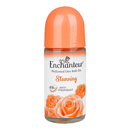 Enchanteur Stunning Roll-On Deodorant 50ml – Long Lasting Floral Fragrance Anti-Perspirant for Women Freshness & Odor Protect