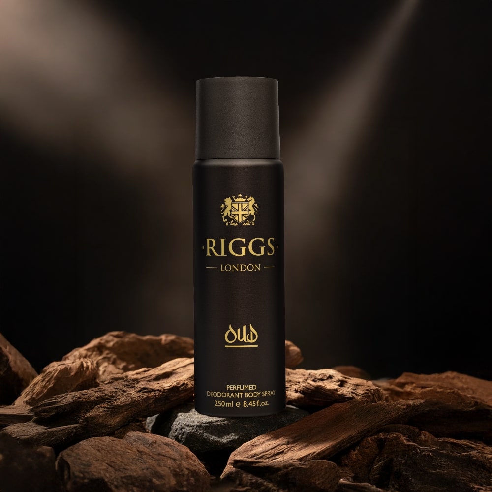 Riggs London Oud Perfumed Deodorant Body Spray 250ml Long-Lasting Rich & Exotic Fragrance